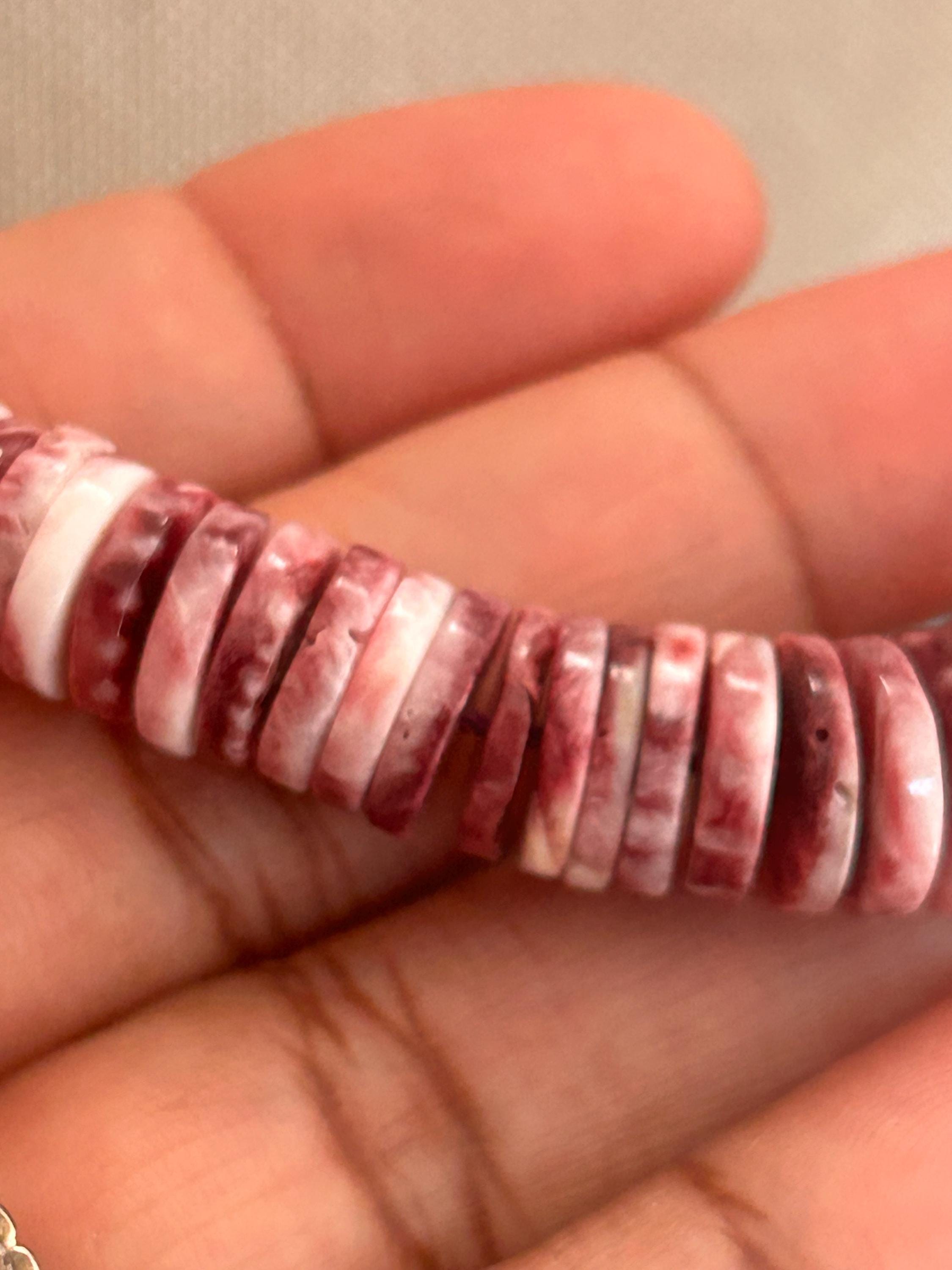 Rare 26" Natural Purple Spiny Oyster Heishi Master Strand
