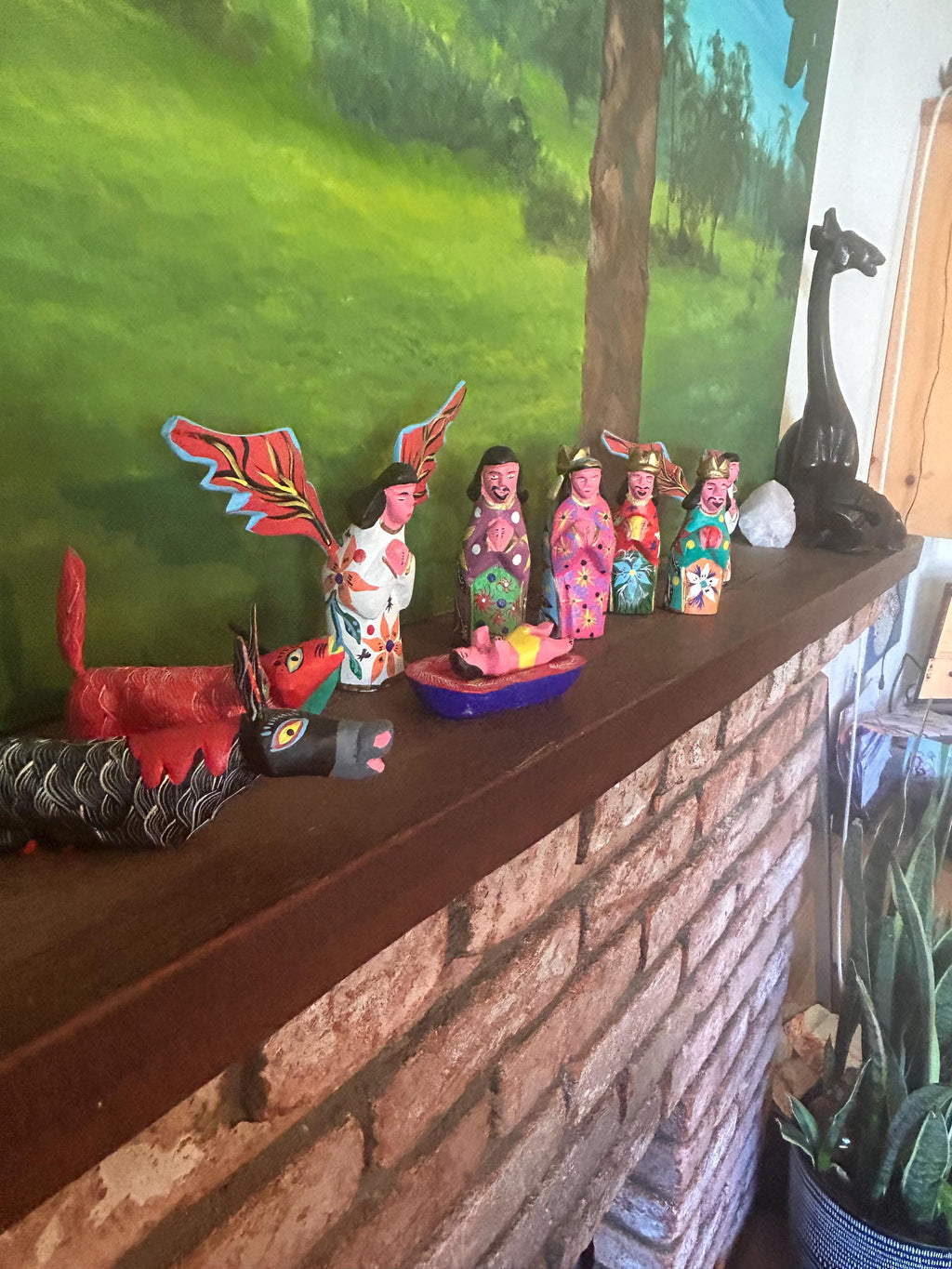 Signed 13pc Rodrigo Melchor Ojeda Oaxacan Nativity Set Vintage Masterpiece