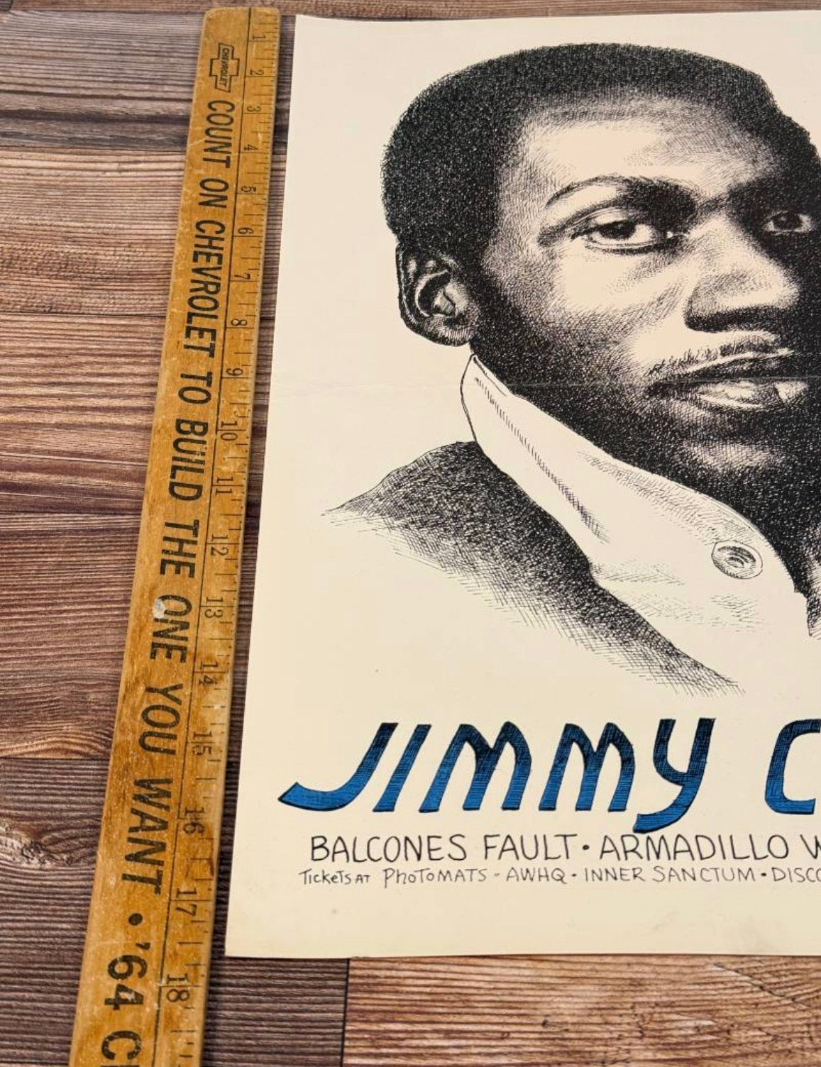Original 1975 Jimmy Cliff Concert Poster – Armadillo World Headquarters (Art by Jim Franklin)