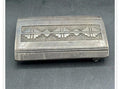 Vintage Navajo Sterling Silver Belt Buckle, Hand Stamped Southwestern Western Accessory, Signed RB Hallmark