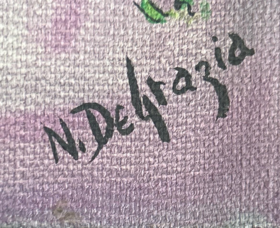 Original Nick DeGrazia Southwestern Girl with Floral Arch Signed Acrylic and Oil