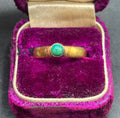 Antique Victorian 22k Gold Ring Birmingham Turquoise Alabaster & Wilson