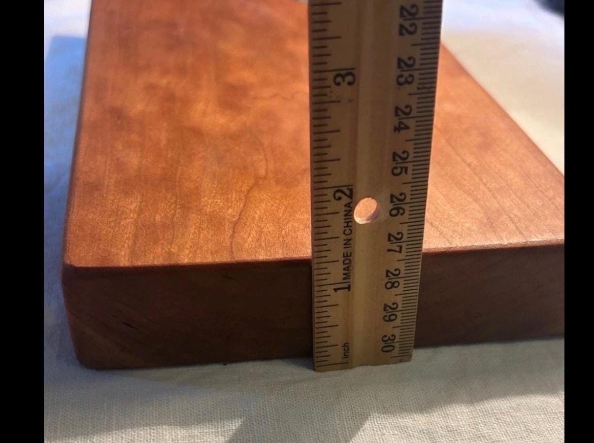 Cheese/charcuterie board - Cherry wood, shell, turquoise and resin