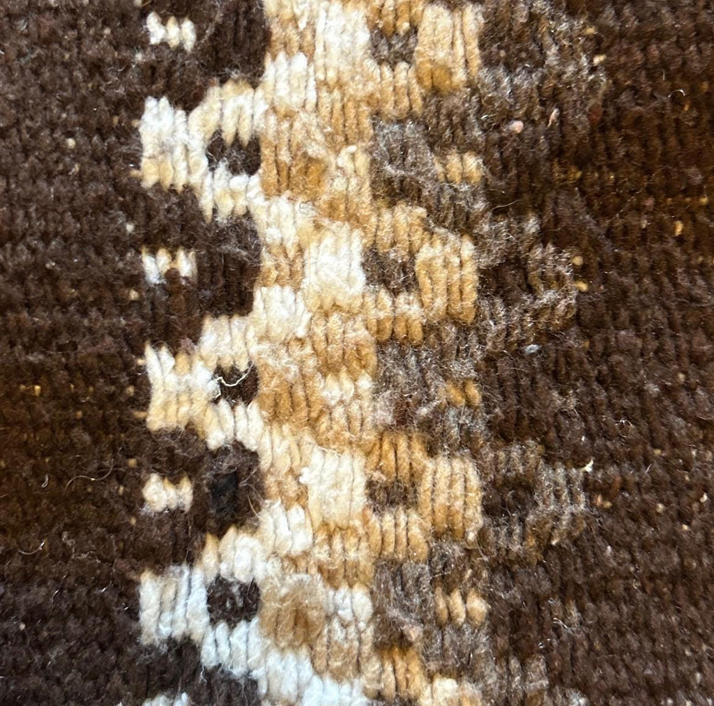 Vintage Handwoven Wool Blanket – Earth Tone Southwestern Serape Rug
