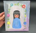 Original Nick DeGrazia Southwestern Girl with Floral Arch Signed Acrylic and Oil