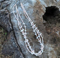 Vtg 3-Strand Animal Fetish Necklace Shell Heishi Sterling Cones |25 Inch