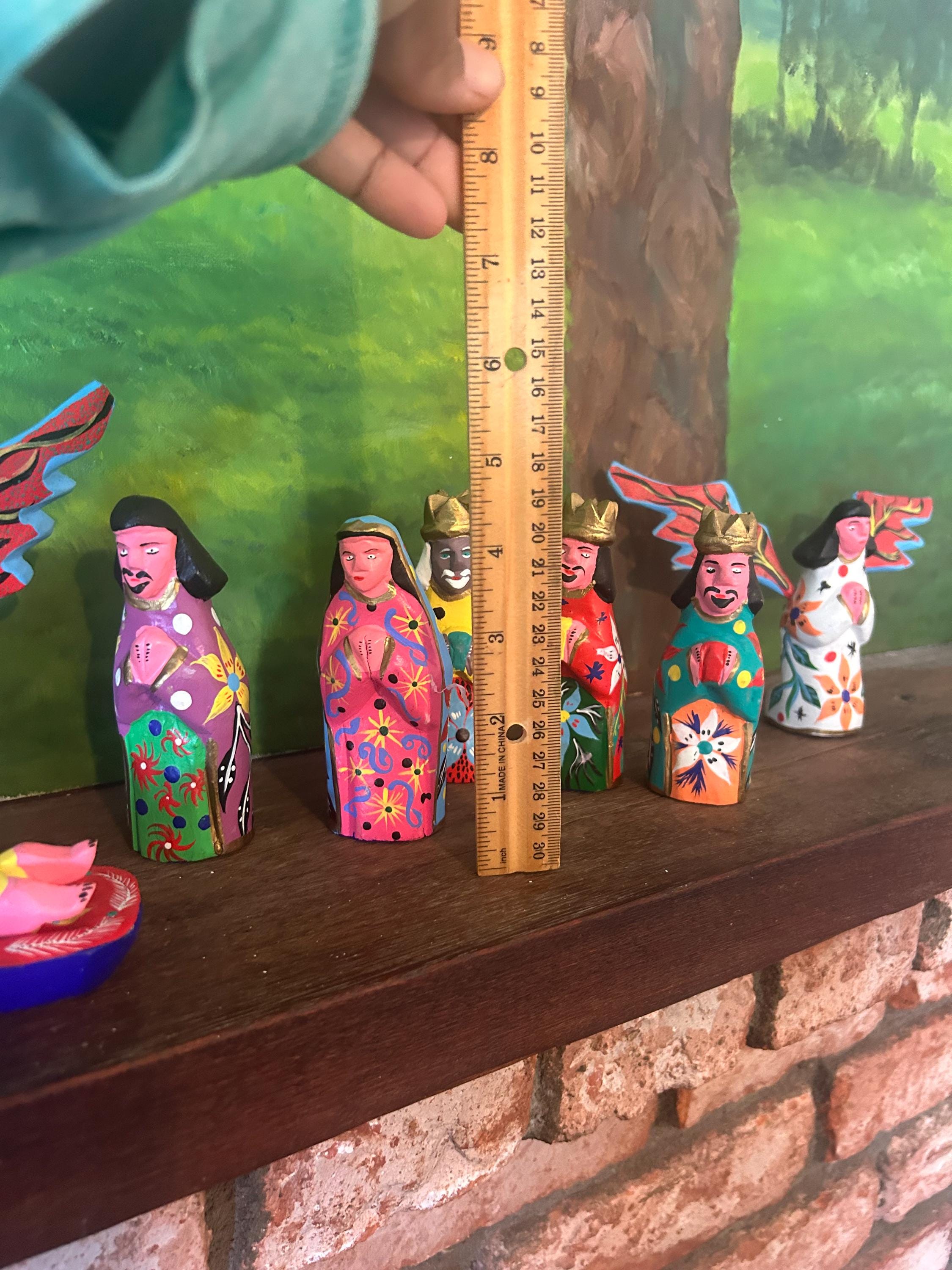 Signed 13pc Rodrigo Melchor Ojeda Oaxacan Nativity Set Vintage Masterpiece