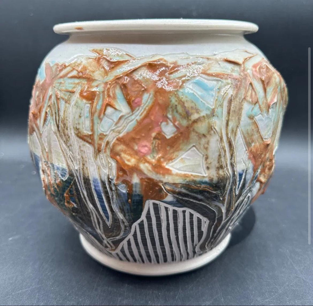 Richard Rowe Unique Vase Signed Studio Art Pottery Ceramic