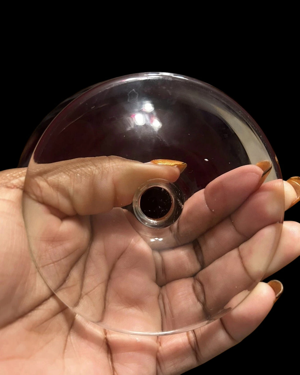 Vintage Mid-Century Amethyst Glass Brandy Snifter Balloon Vase - 7.5"