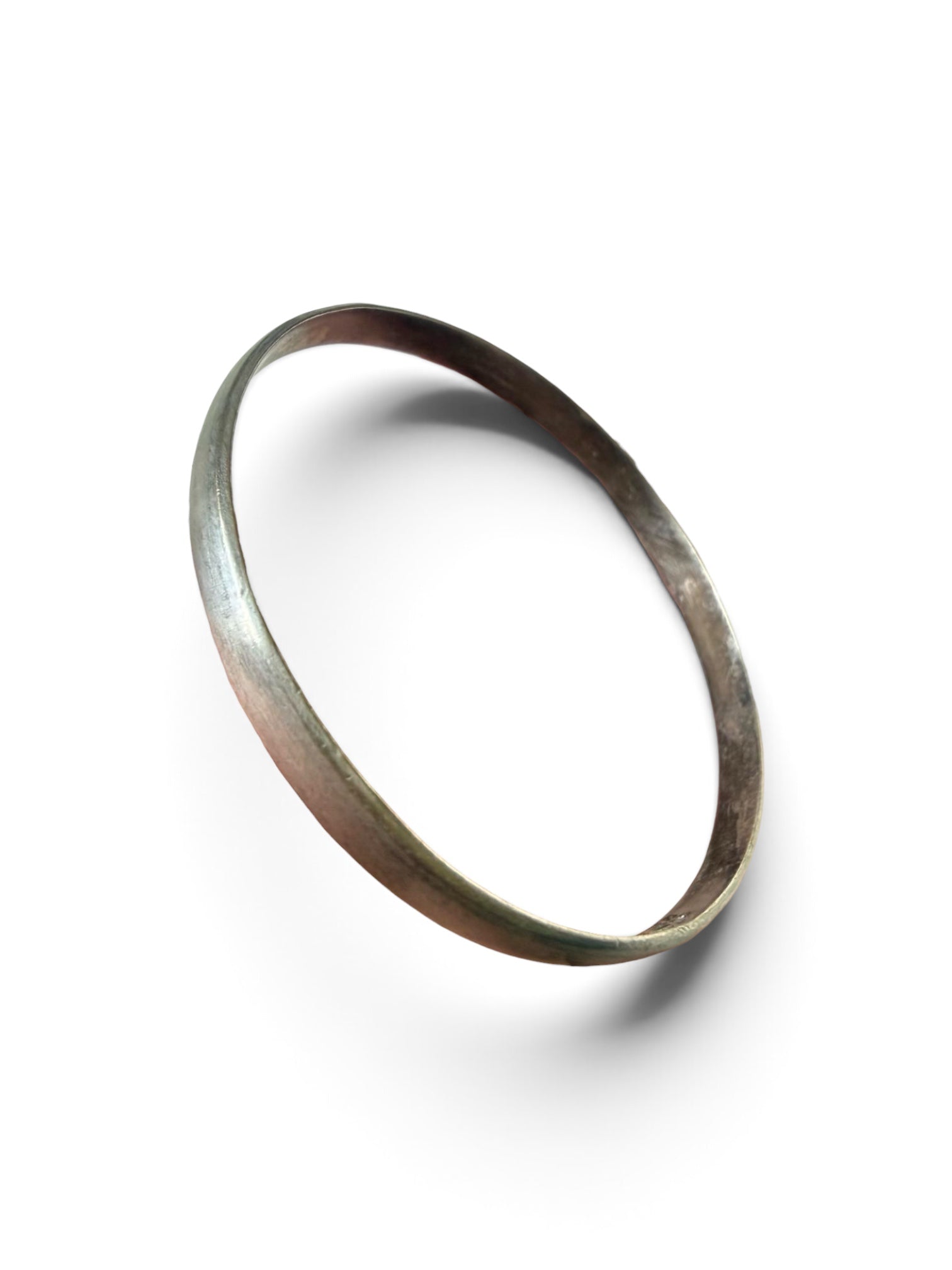 Vintage Taxco Silver Domed Bangle • Mid-Century Minimalist • Circa 1950s