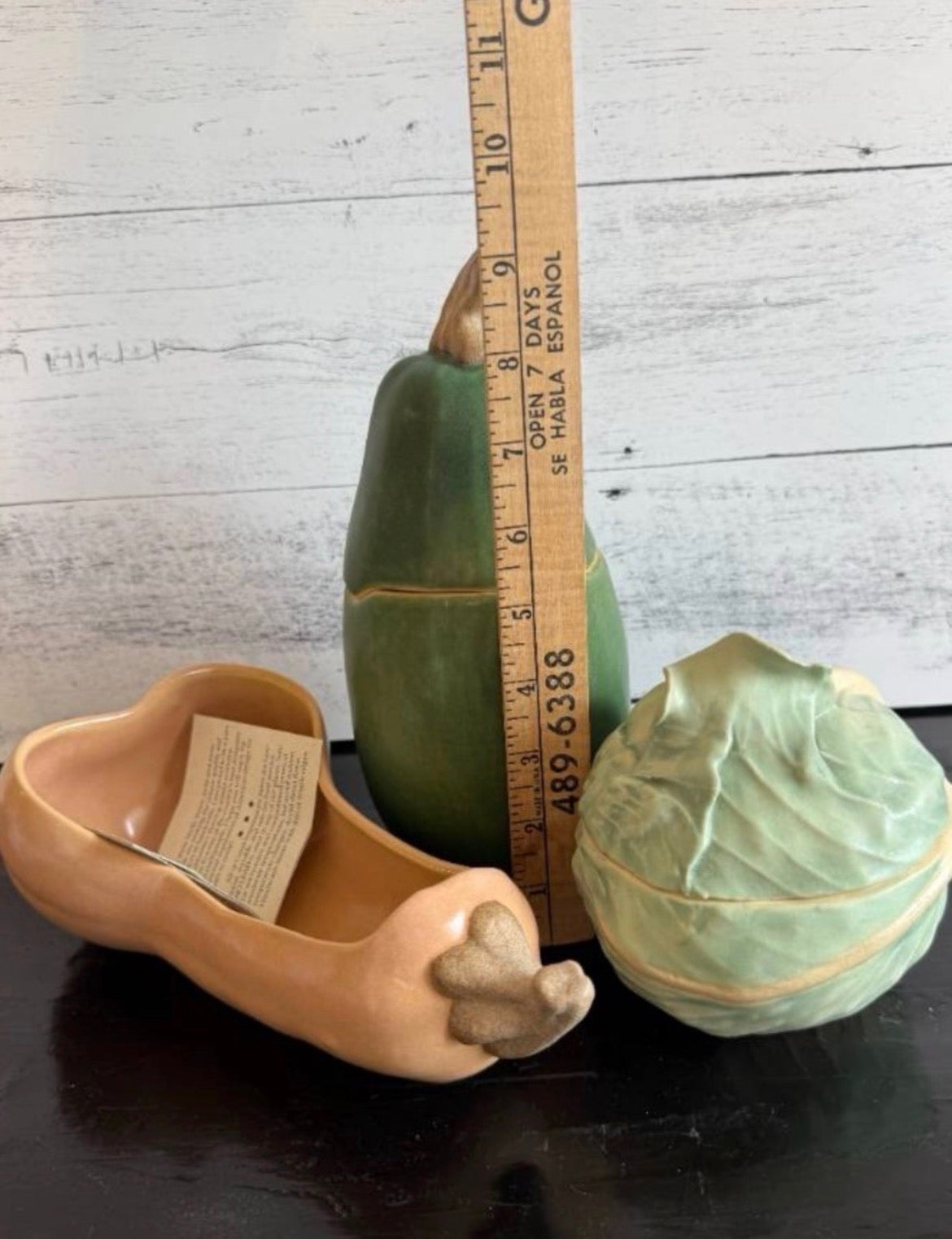 Patricia Garrett Great Impressions 3pc Lot Squash Cabbage Vase