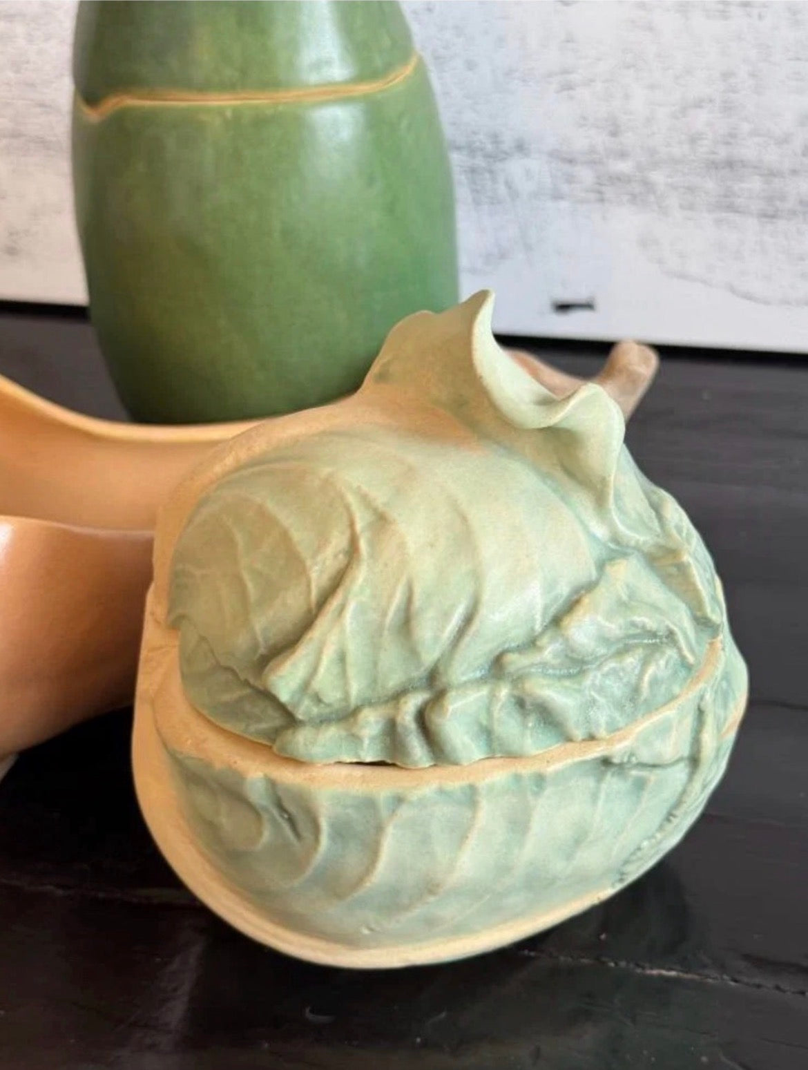 Patricia Garrett Great Impressions 3pc Lot Squash Cabbage Vase