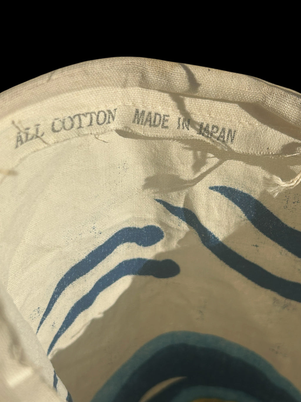 Rare Mid-Century Artisanal Japanese Koinobori Cotton Carp Windsock
