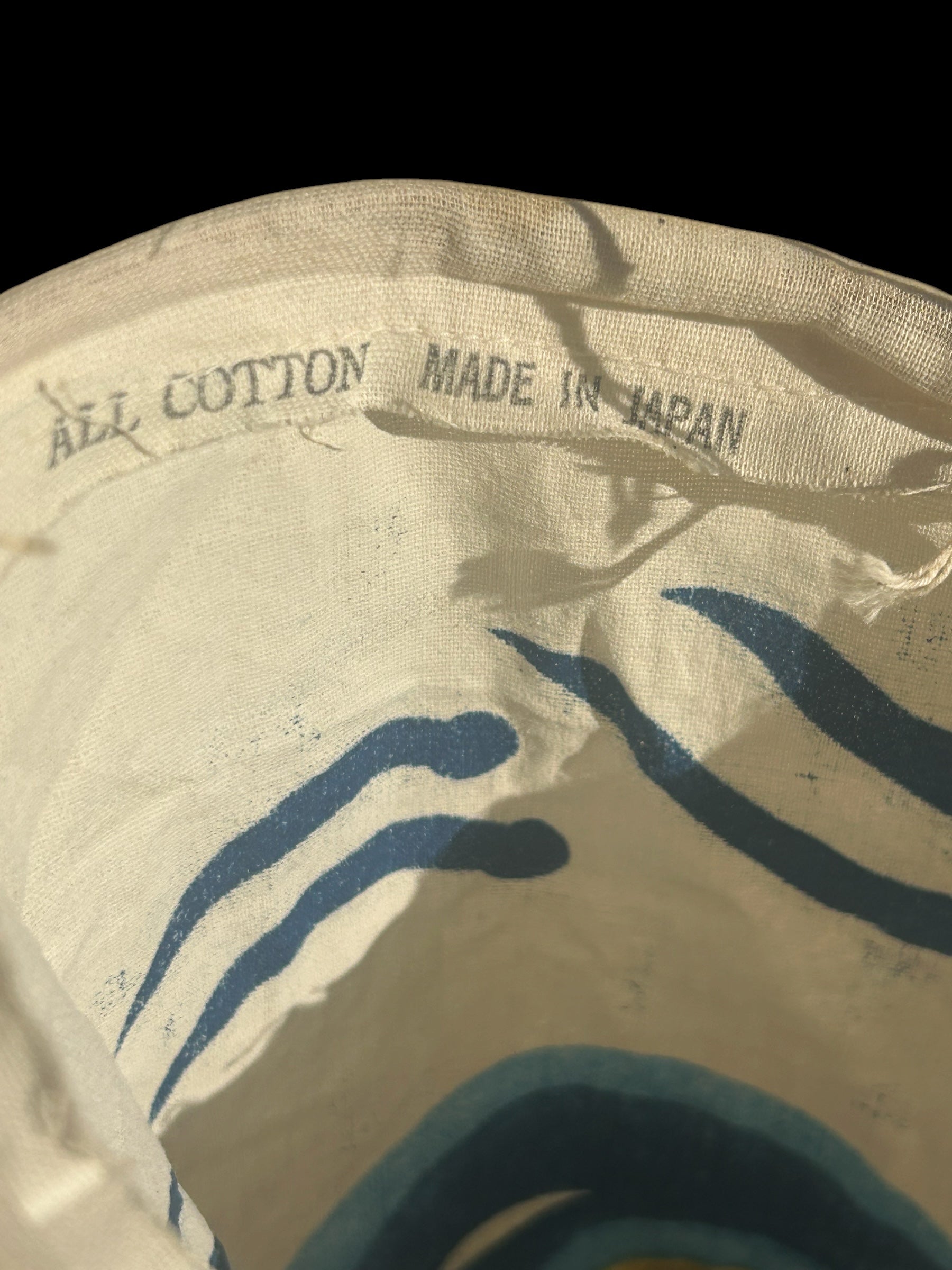 Rare Mid-Century Artisanal Japanese Koinobori Cotton Carp Windsock