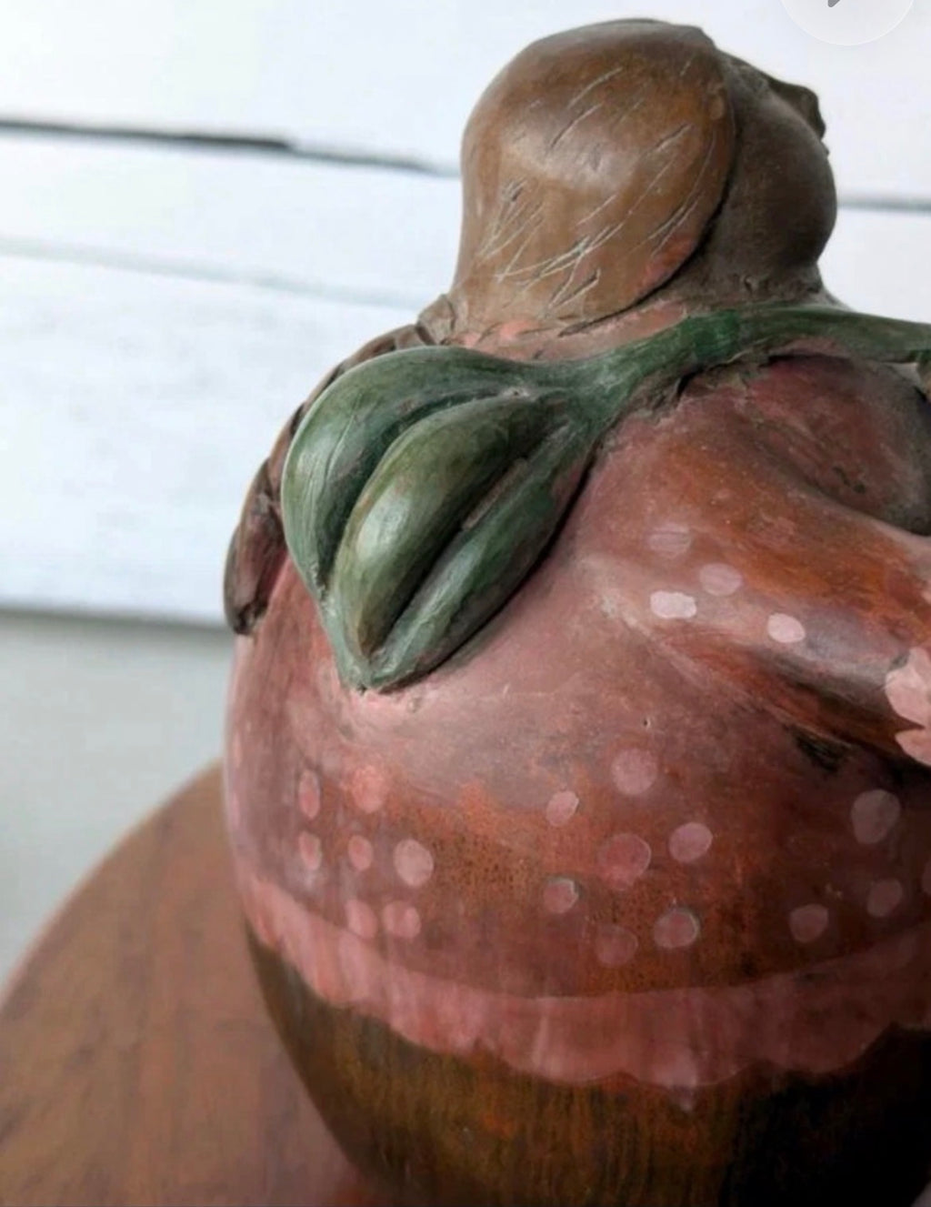 Vintage Chulucanas Peru Figurine - Signed Sebastian Paz - Woman with Bag - 6"