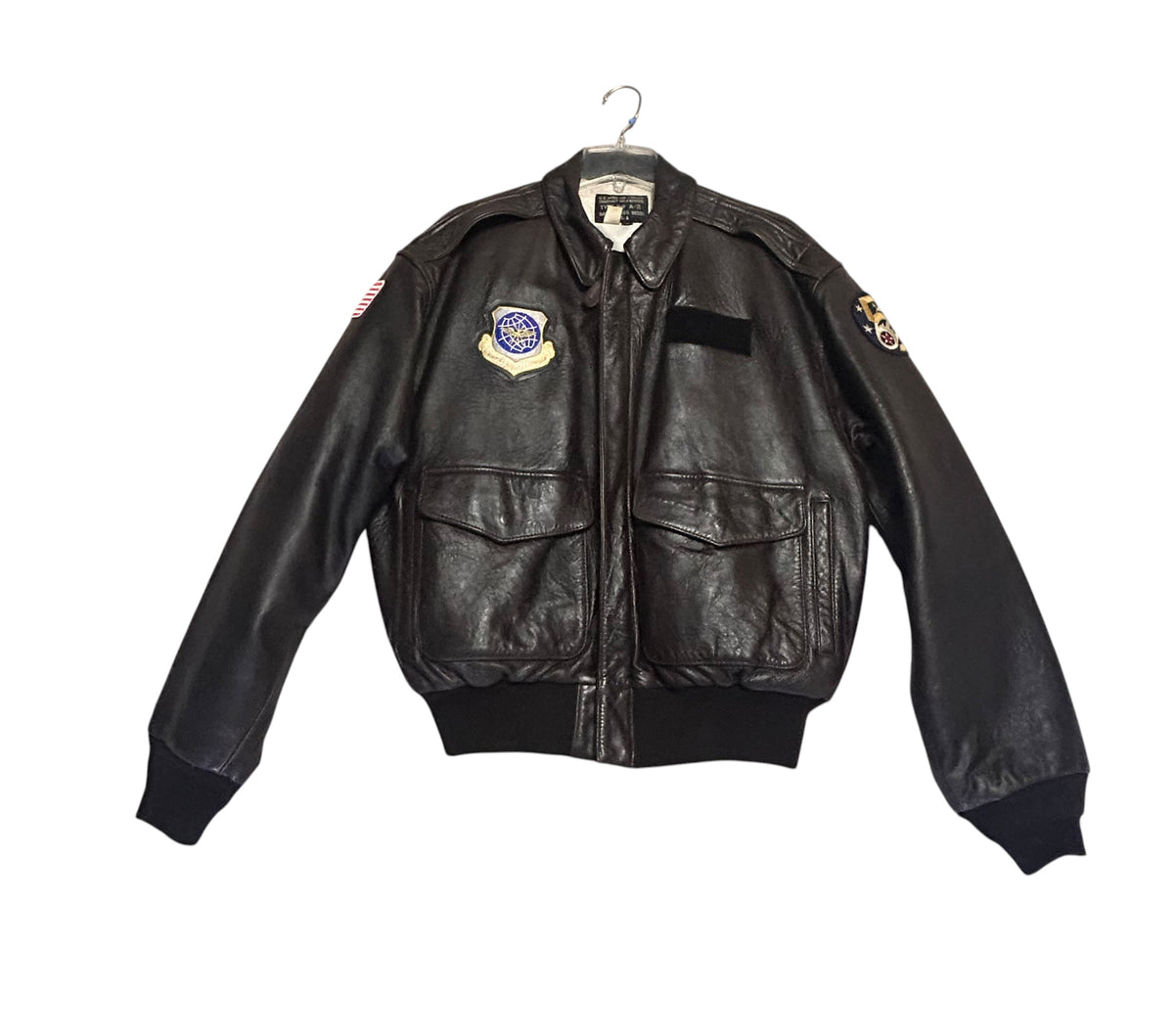 Vintage Ameco Type A-2 Leather Flight Jacket — Osan AFB Korea