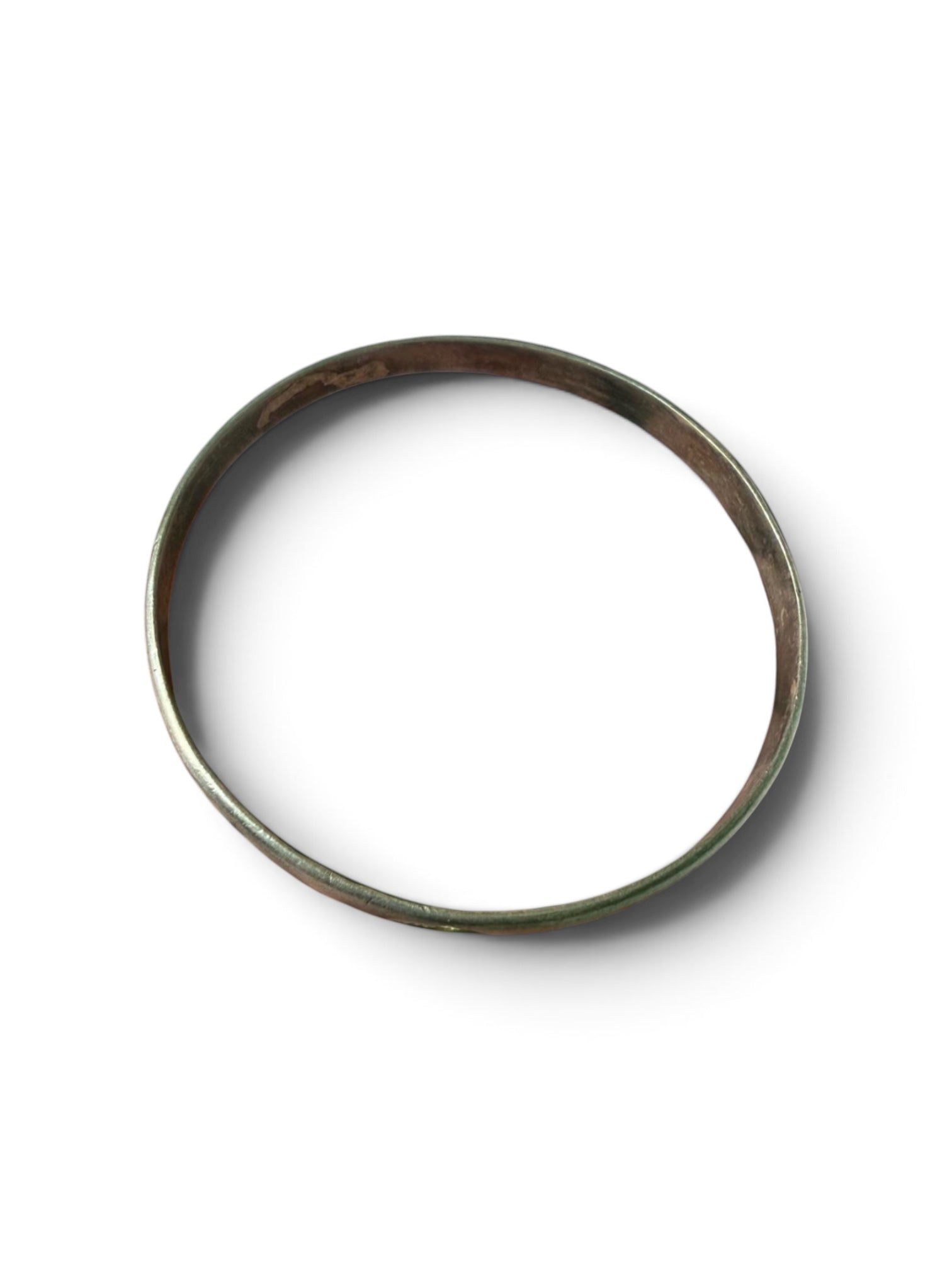 Vintage Taxco Silver Domed Bangle • Mid-Century Minimalist • Circa 1950s