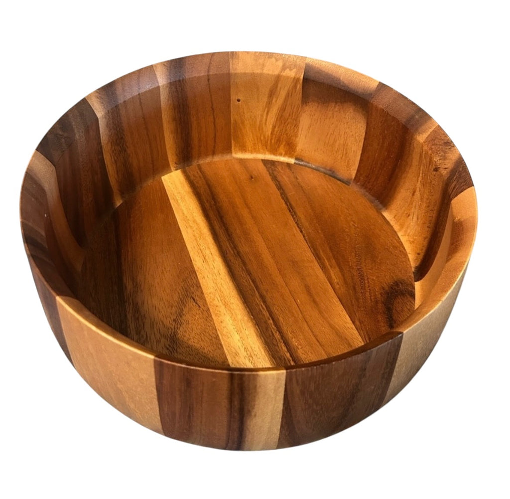 Artisan Acacia Wood Salad Bowl