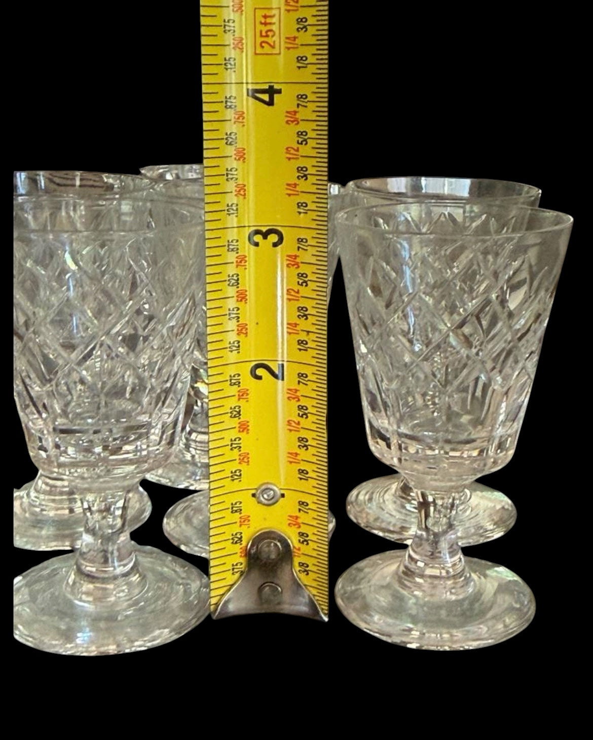 Tudor Crystal Holbein Cordial Glasses — Set of 6 | Vintage English Barware