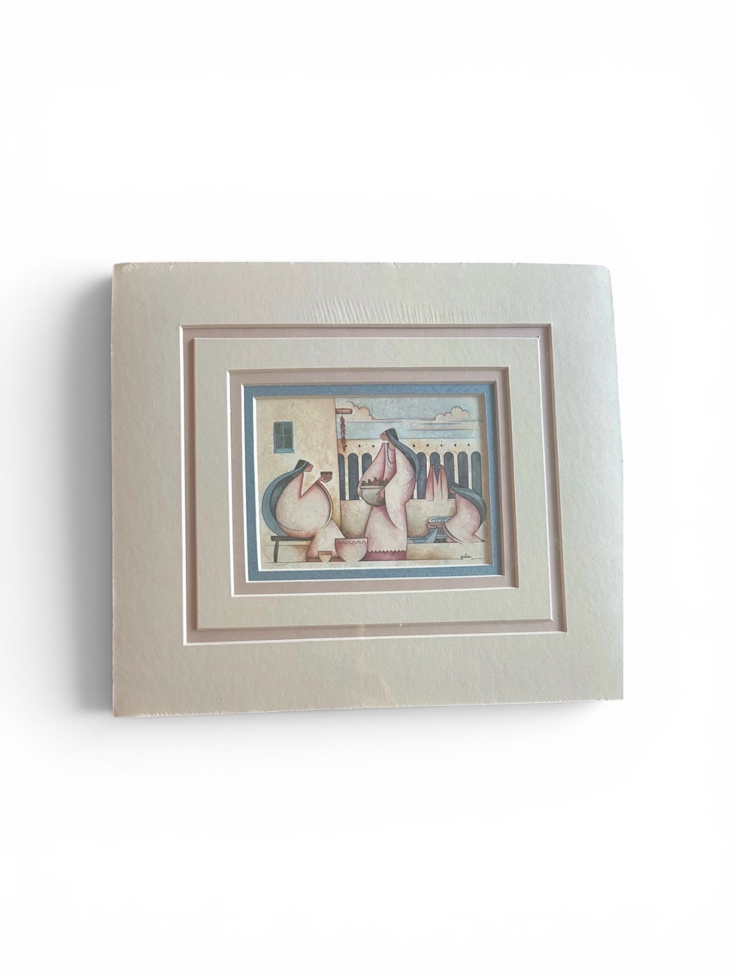G.E. Mullan "En El Mercado" Signed & Numbered Limited Edition Print — Southwestern Indigenous Art