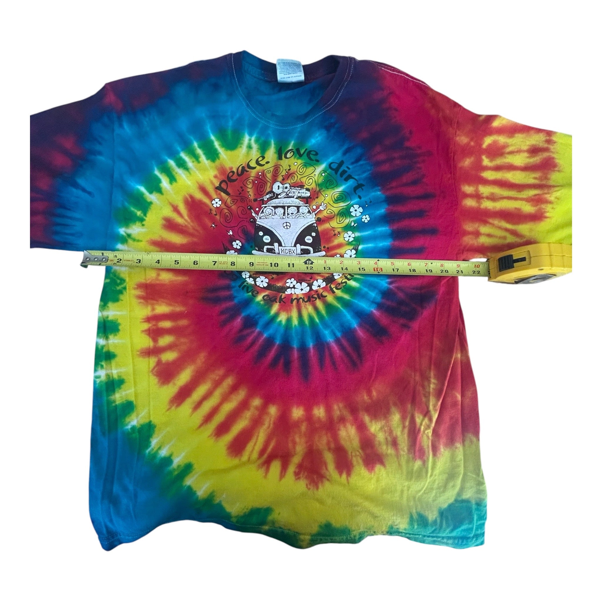 Live Oak Music Festival 2009 — Official Tie-Dye Tee | KCBX Benefit | Like-New
