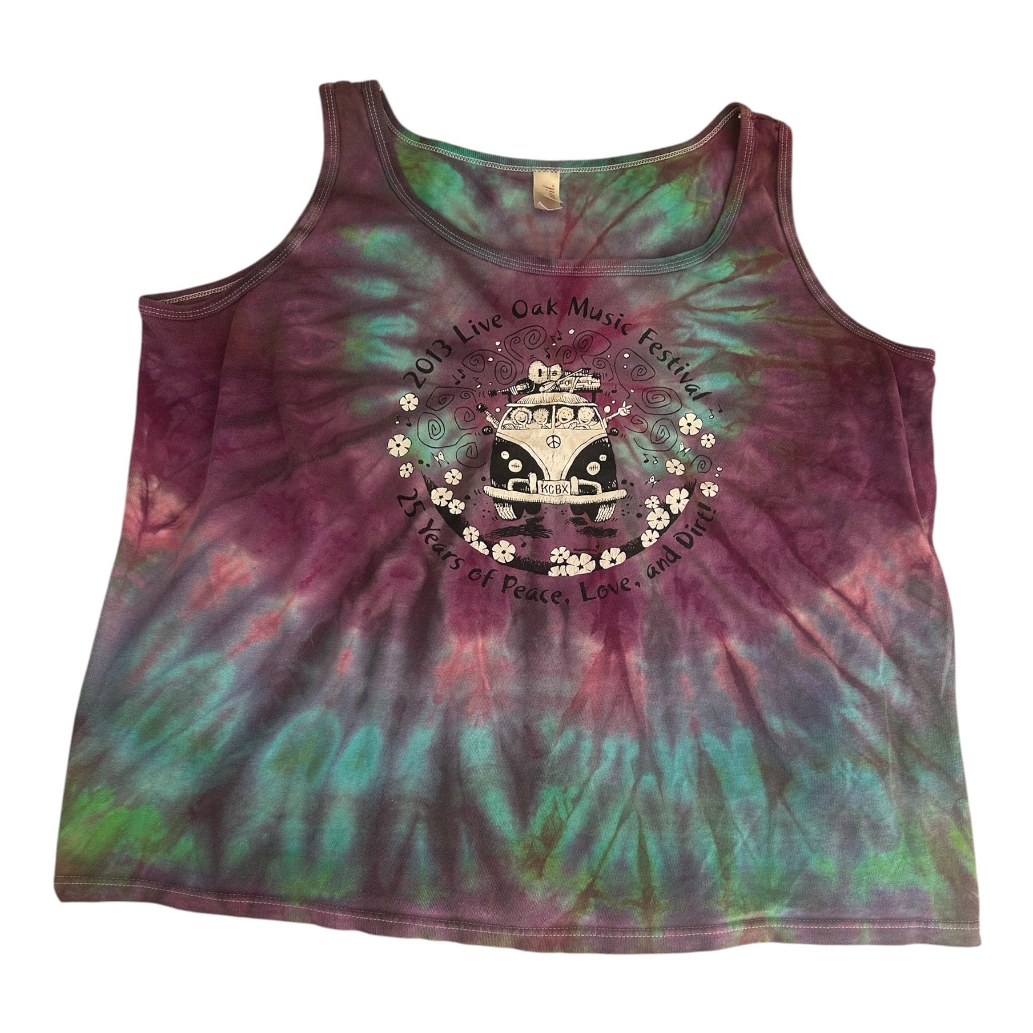 2013 Live Oak Music Festival Tank Top — 25th Anniversary | Double-Sided Tie-Dye | XL