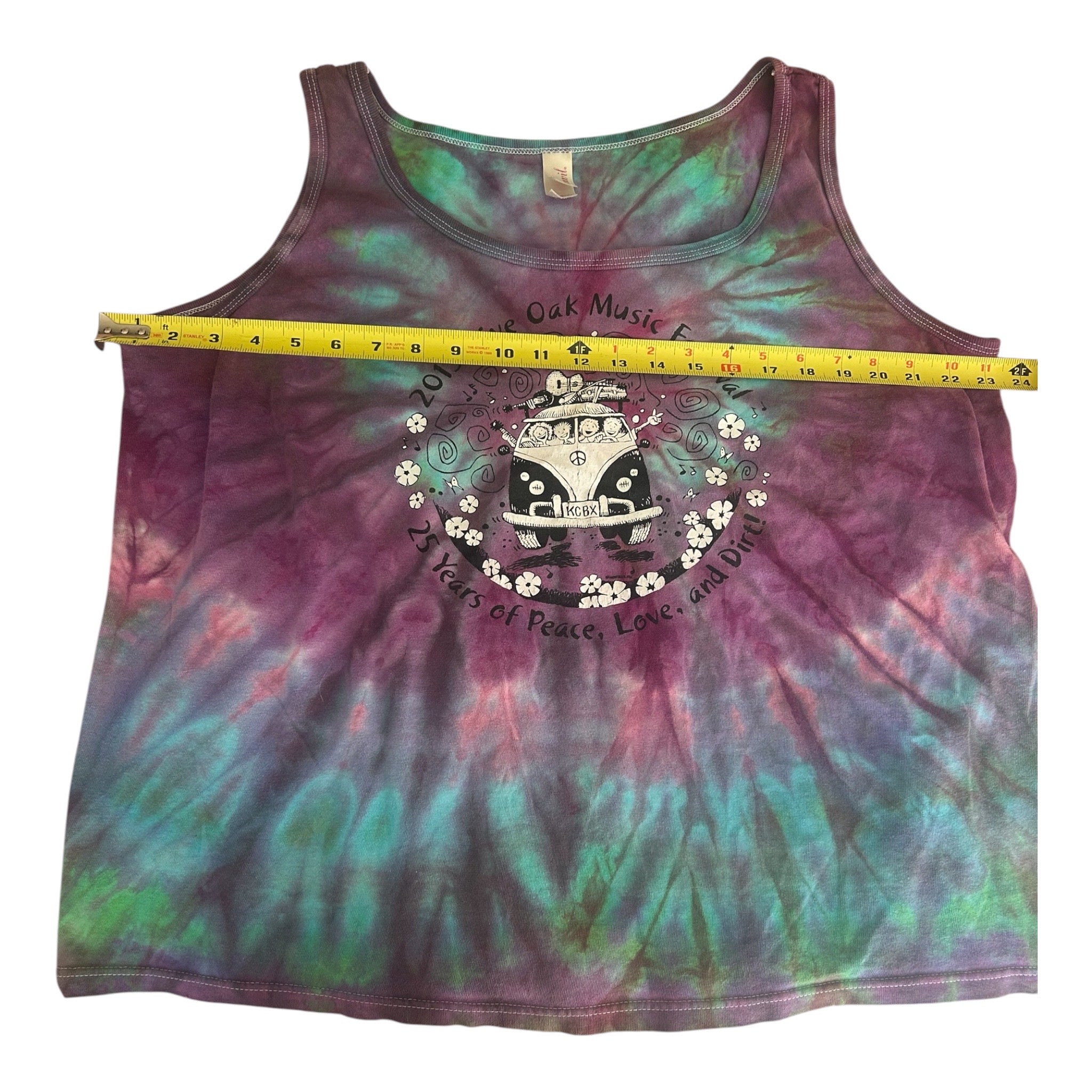 2013 Live Oak Music Festival Tank Top — 25th Anniversary | Double-Sided Tie-Dye | XL