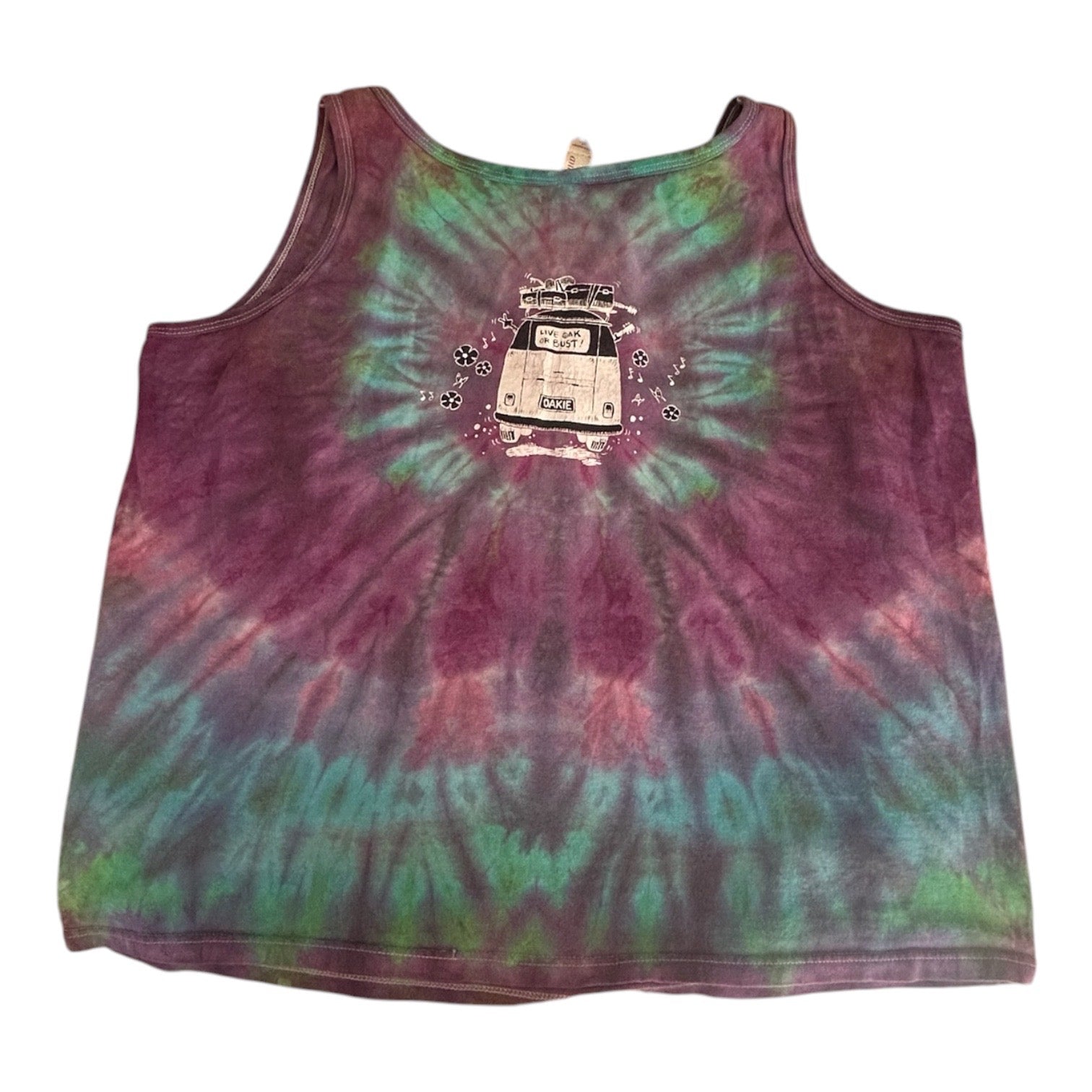 2013 Live Oak Music Festival Tank Top — 25th Anniversary | Double-Sided Tie-Dye | XL