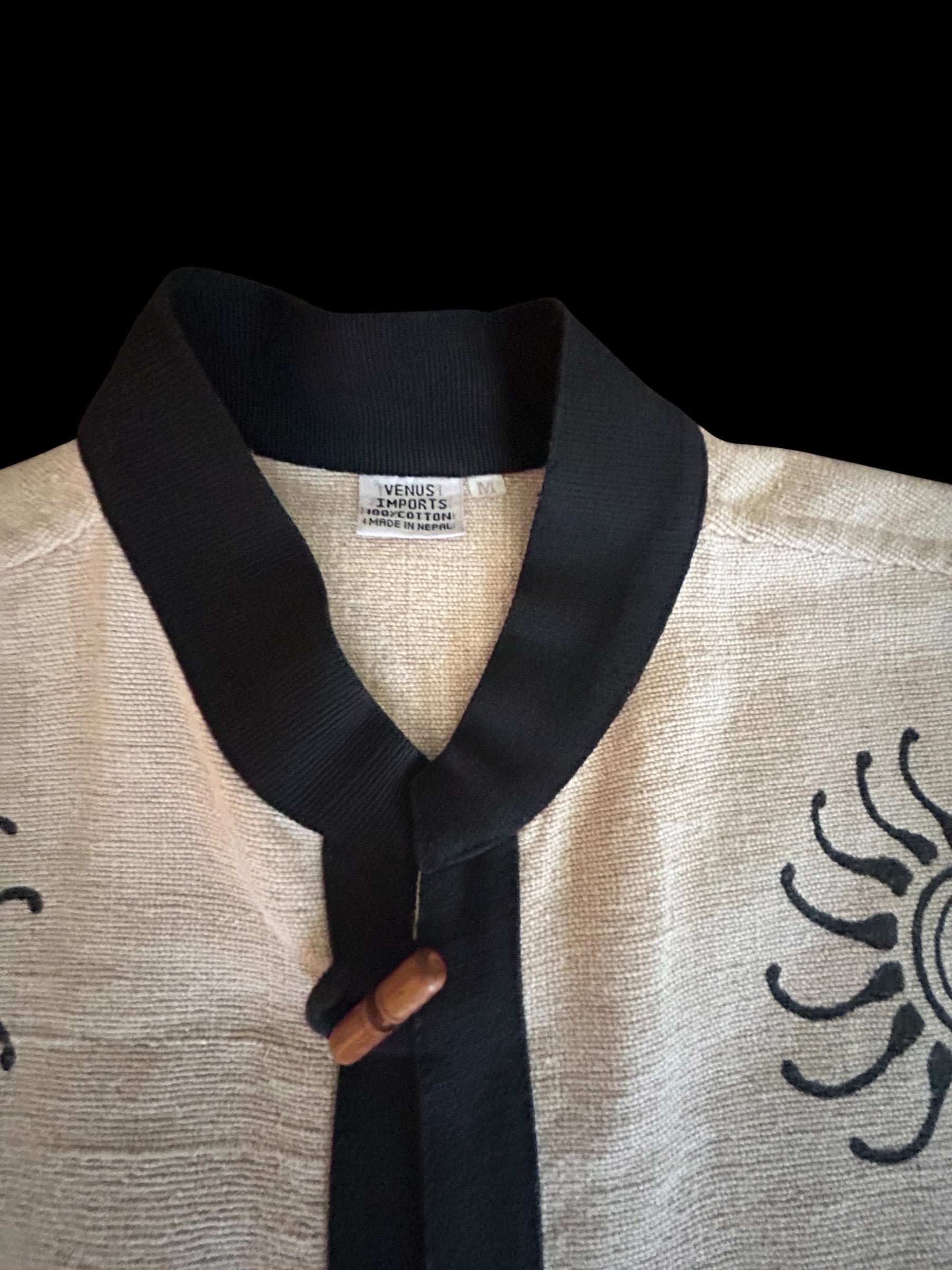 Vintage Venus Imports Petroglyph Cotton Block-Print Jacket M