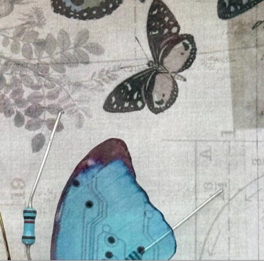 Julie Alice Chappell Circuit board butterfly - Signed and Framed