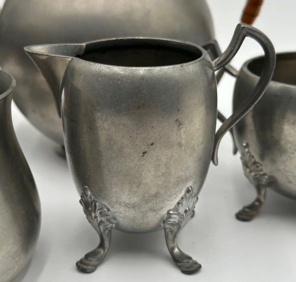 Vintage 8-Piece Pewter Wallace, Norway Pewter, Service- Signed Arne Haugrud