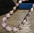 Jay King DTR Chunky Violet Stone Necklace 18" 925 Silver – Original Box & Bag