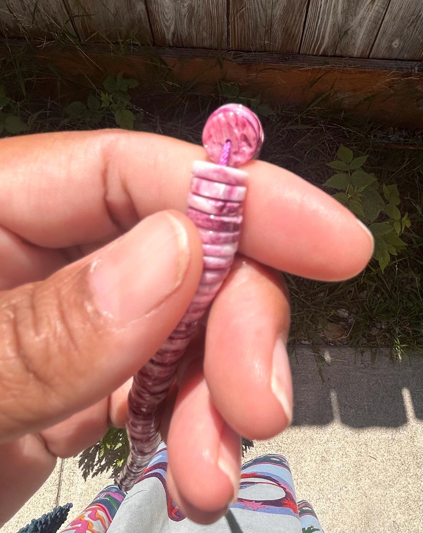 Rare 26" Natural Purple Spiny Oyster Heishi Master Strand