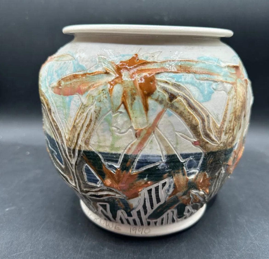 Richard Rowe Unique Vase Signed Studio Art Pottery Ceramic