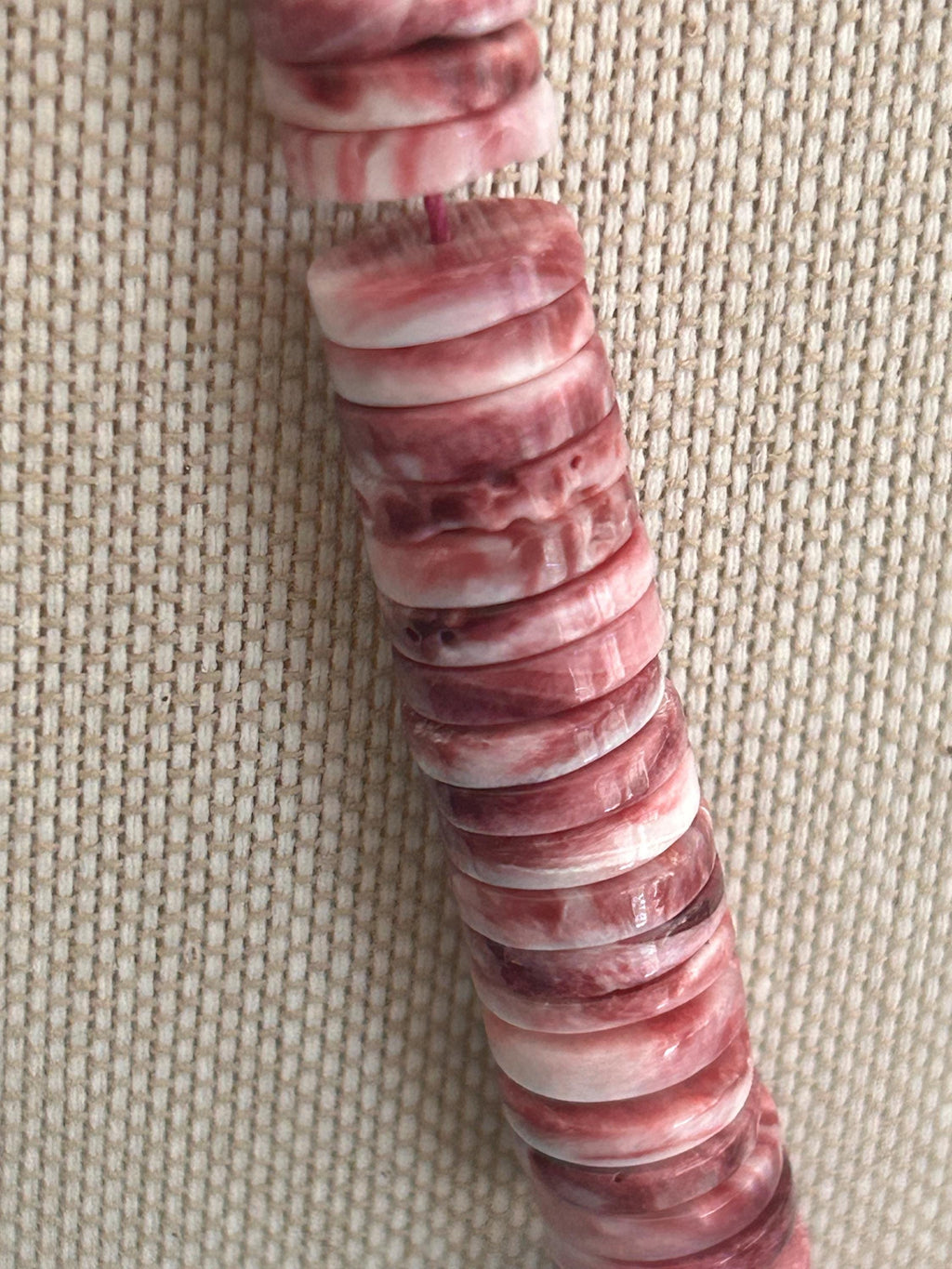 Rare 26" Natural Purple Spiny Oyster Heishi Master Strand