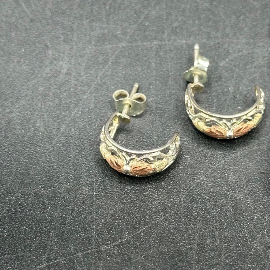 Vintage Sterling Silver Earrings Lot – 5 Pairs, Mixed Styles, 14.5g