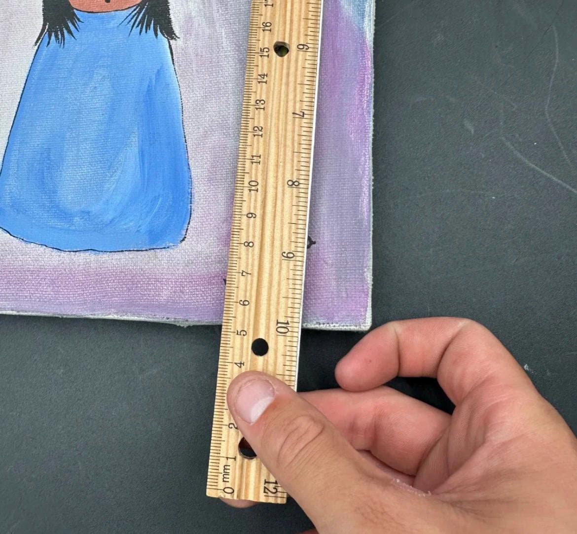 Original Nick DeGrazia Southwestern Girl with Floral Arch Signed Acrylic and Oil