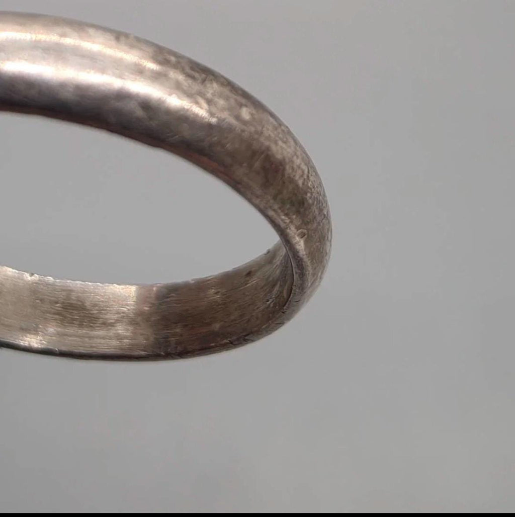 Vintage Modernist Sterling Silver and Amber Ring – Estate Find |Size 6.25|