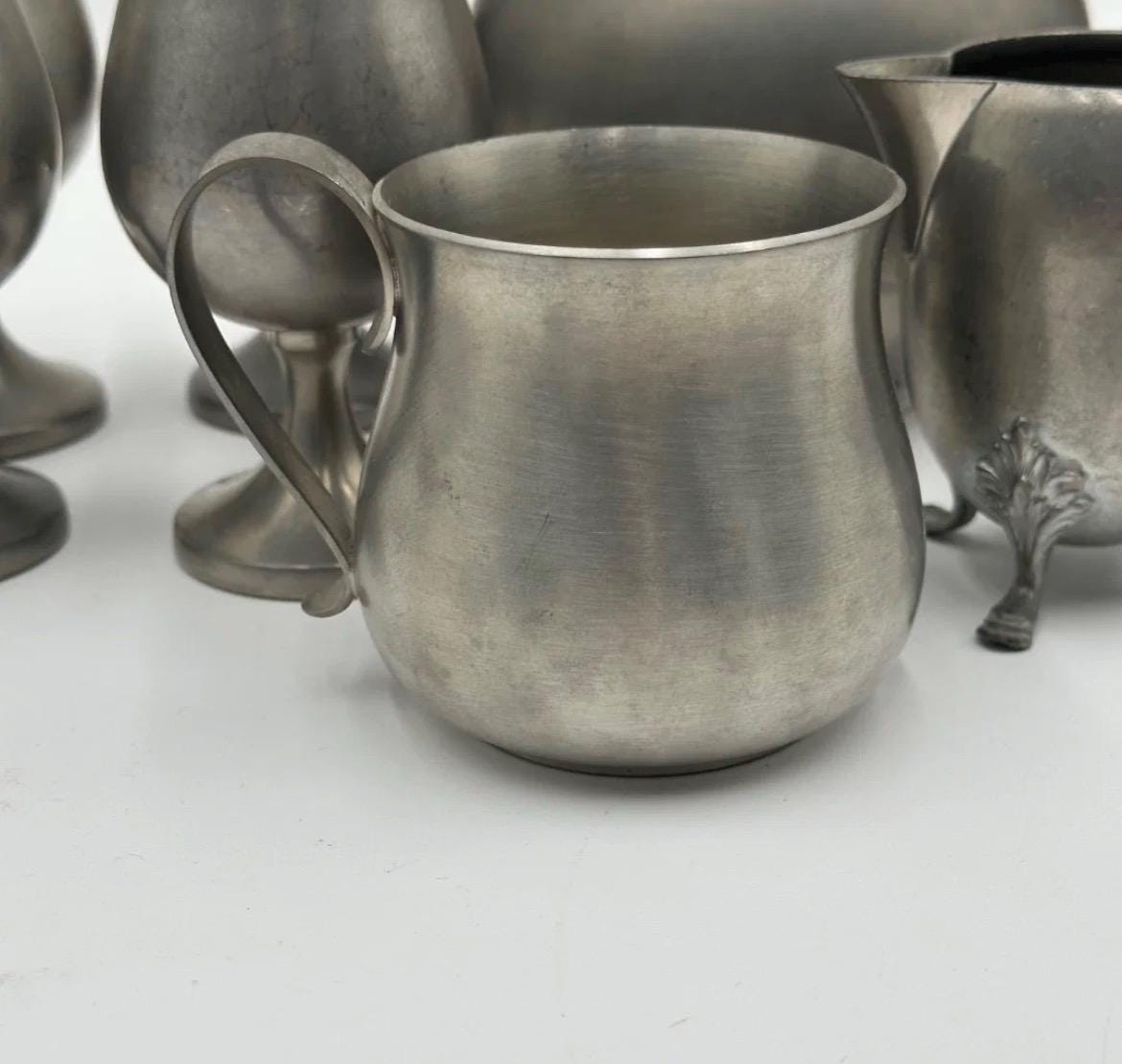 Vintage 8-Piece Pewter Wallace, Norway Pewter, Service- Signed Arne Haugrud