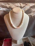 Vintage Artisan Heishi Strand - 16" Graduated White Shell - Estate Find 62 grams